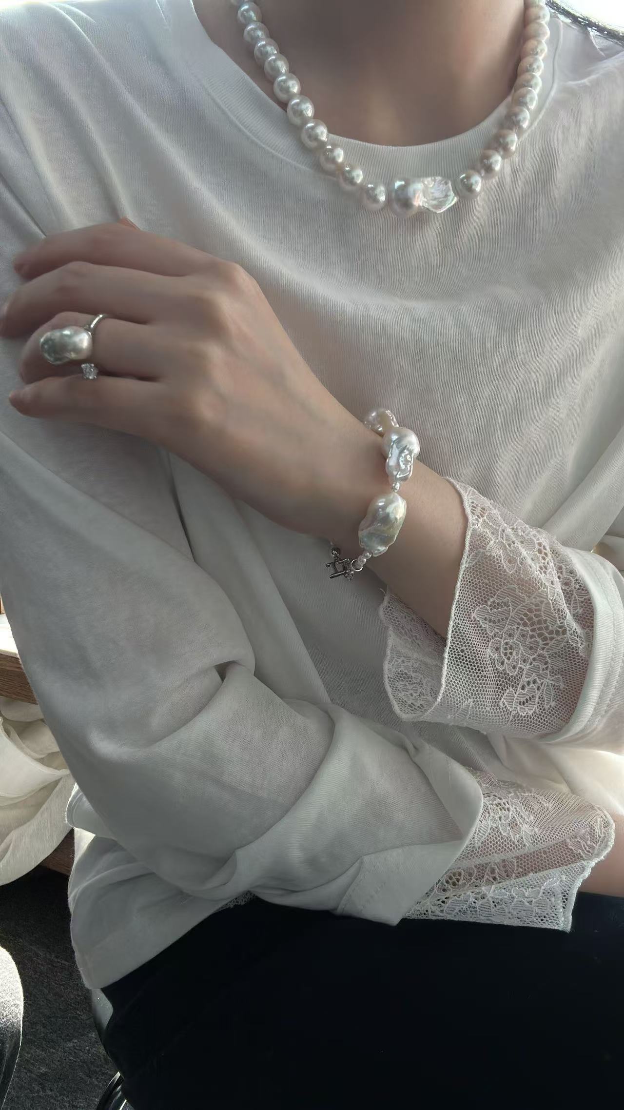 Full Edison Baroque Pearl Necklace