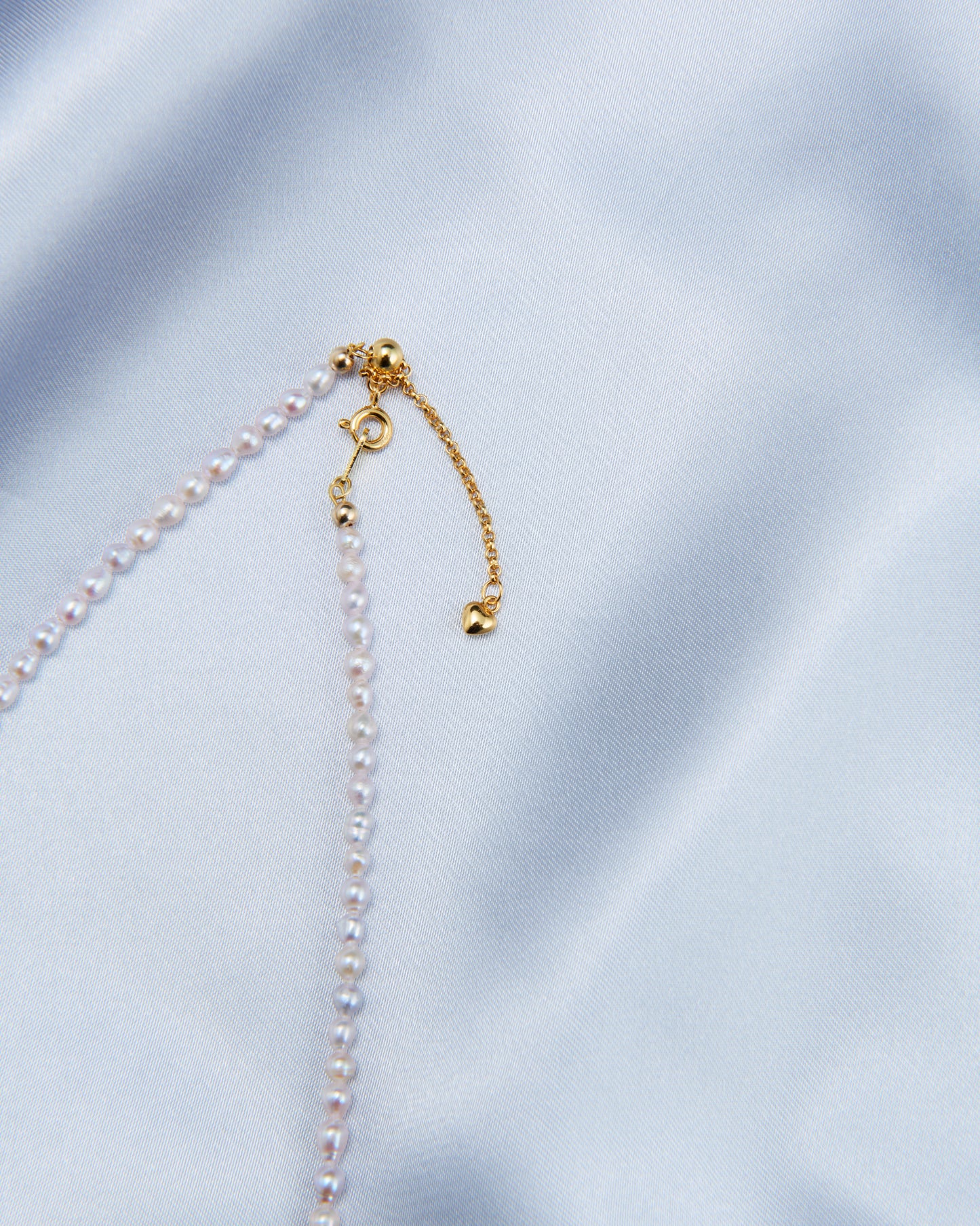 Blush Fairy Heart Pearl Necklace