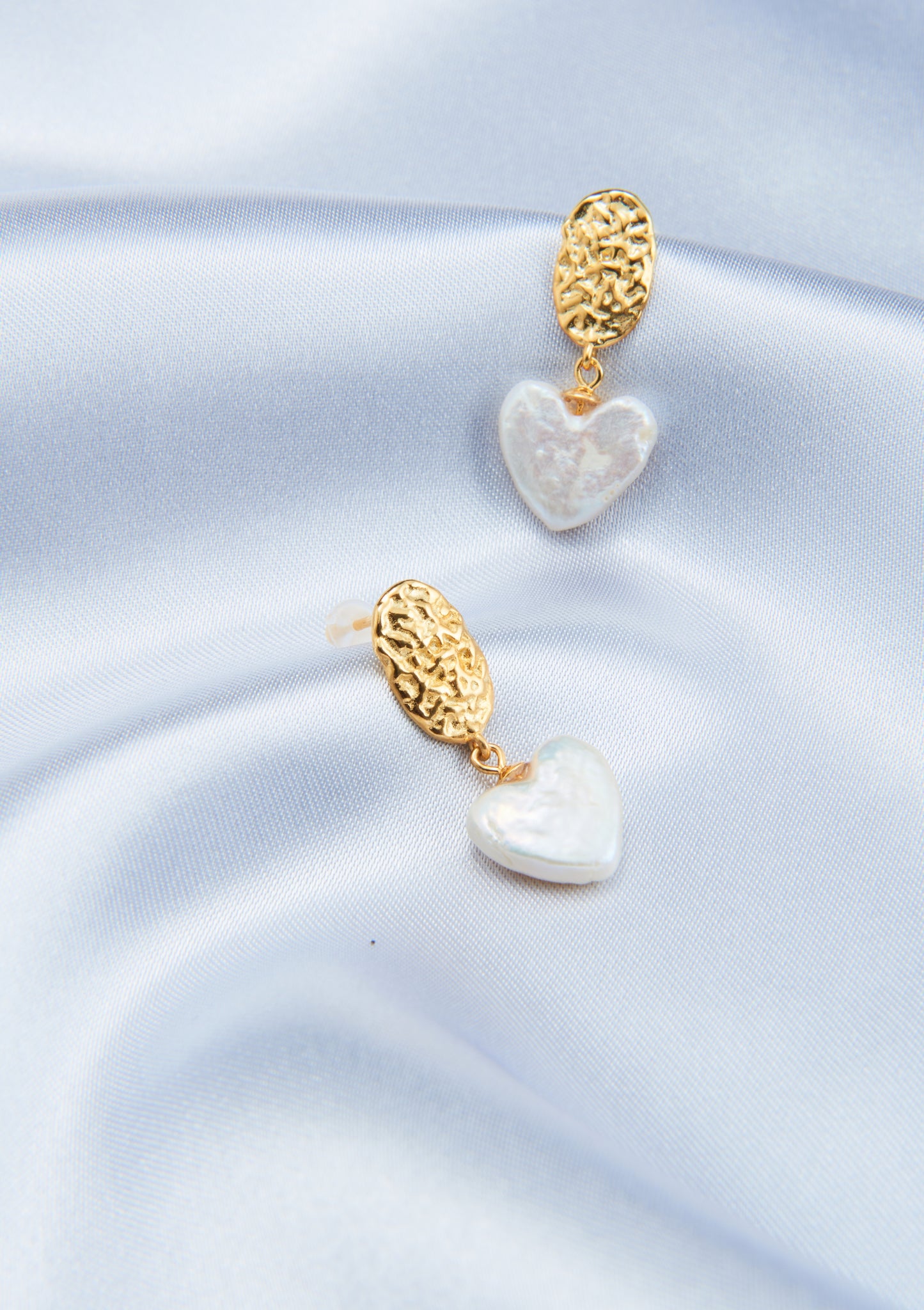 Vintage Heart Pearl Earrings