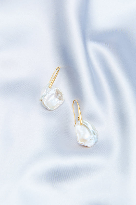 Long Petal Baroque Pearl Earring