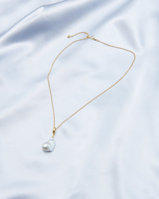 Large Bead Baroque Pearl Necklace