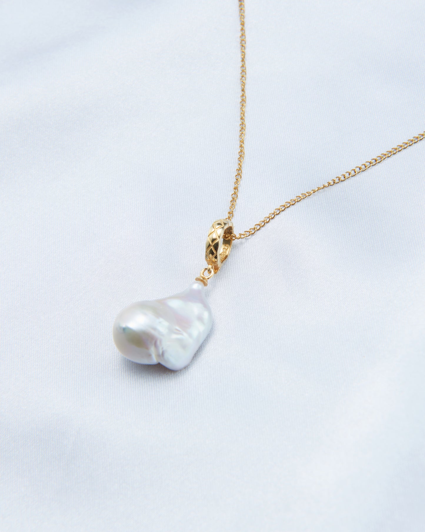Large Bead Baroque Pearl Necklace