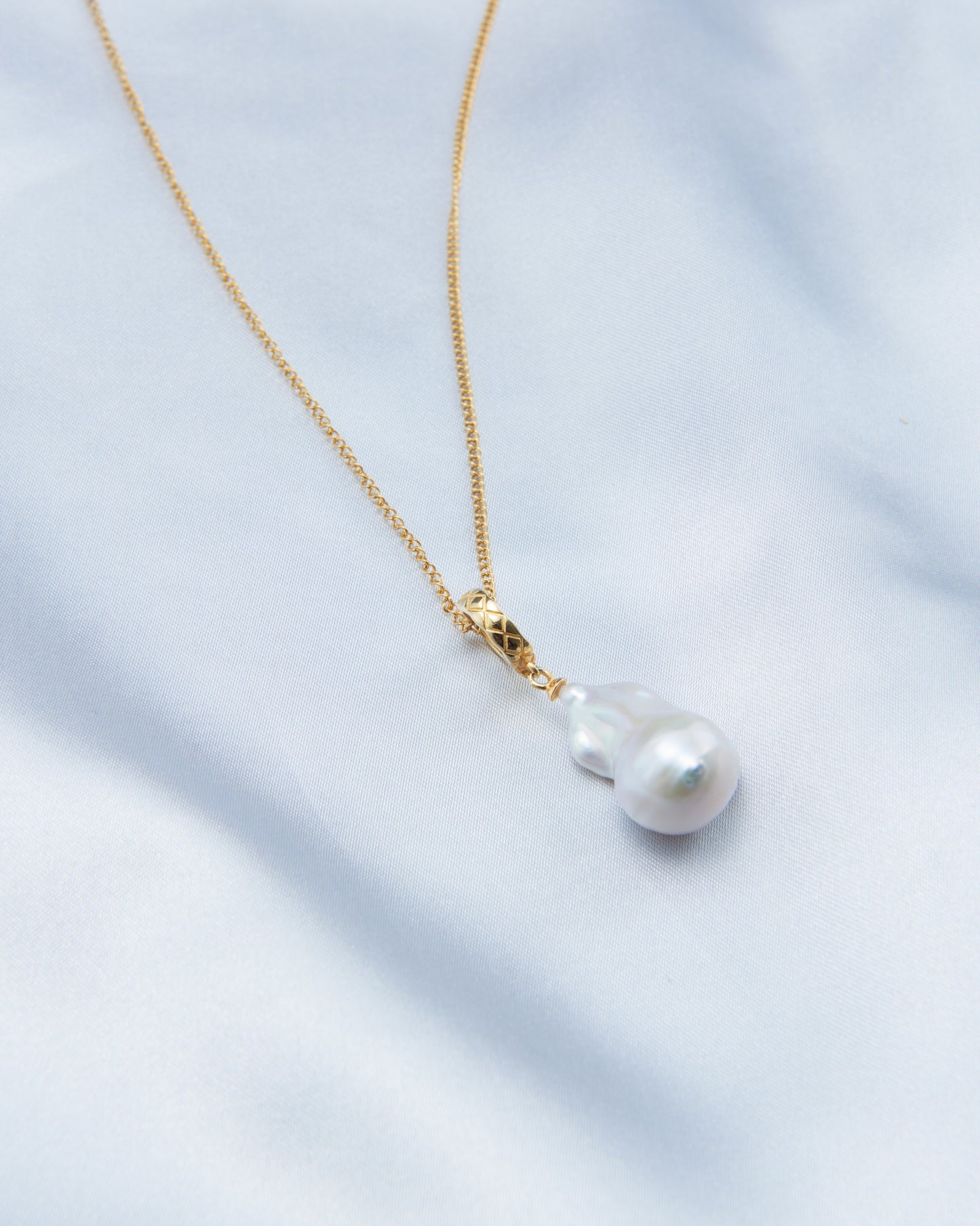 Large Bead Baroque Pearl Necklace
