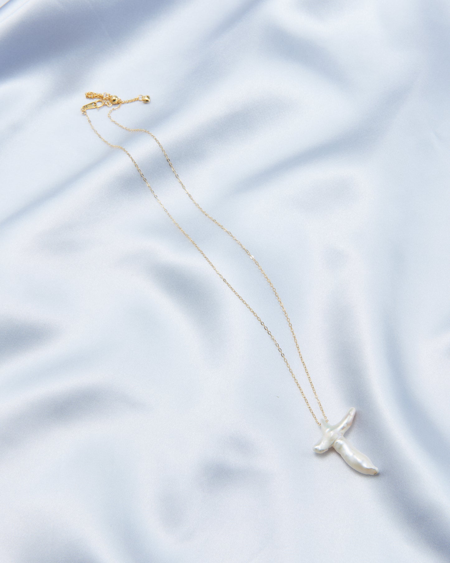 Cross Baroque Pearl Necklace
