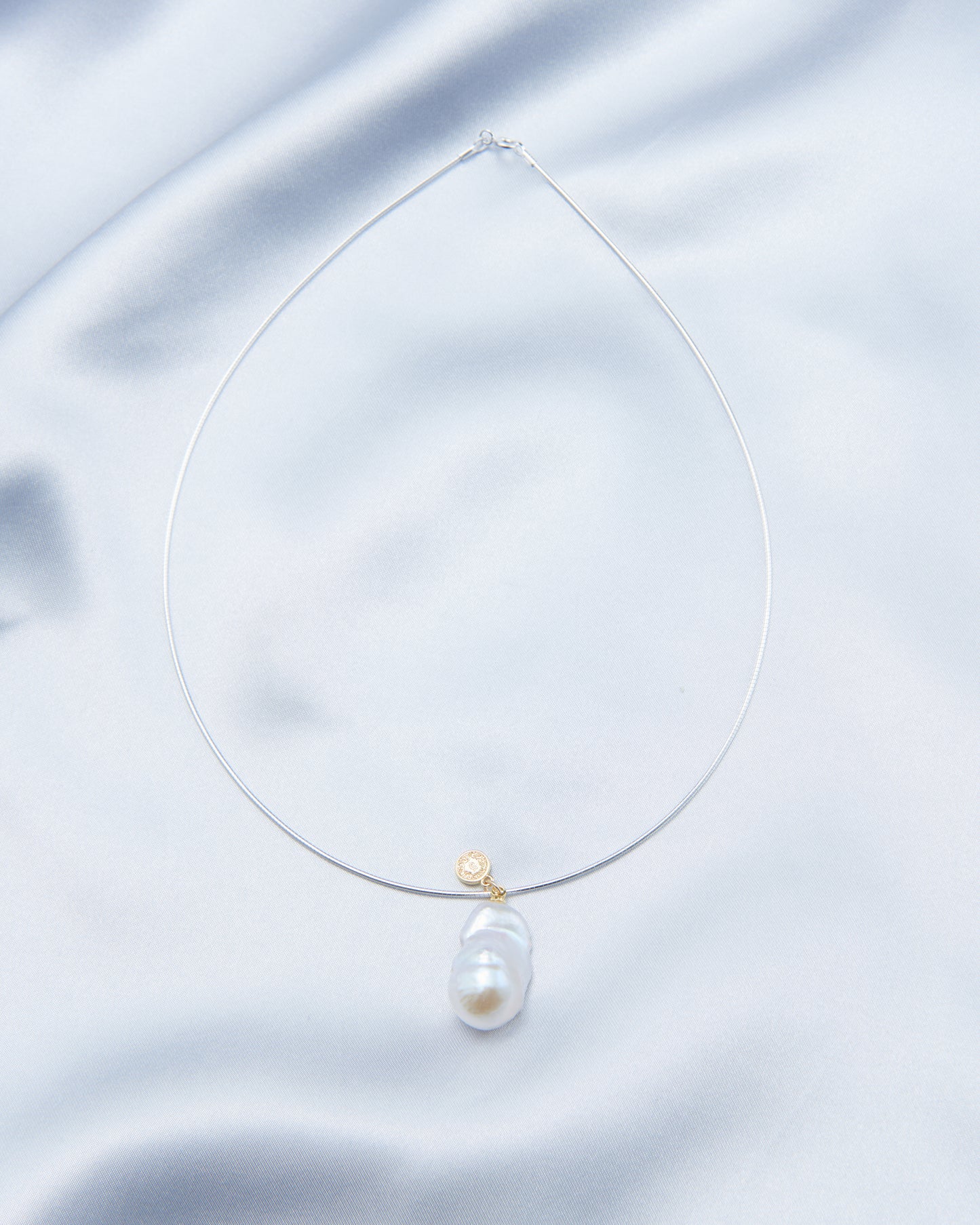 Large Bead Coin Baroque Pearl Necklace