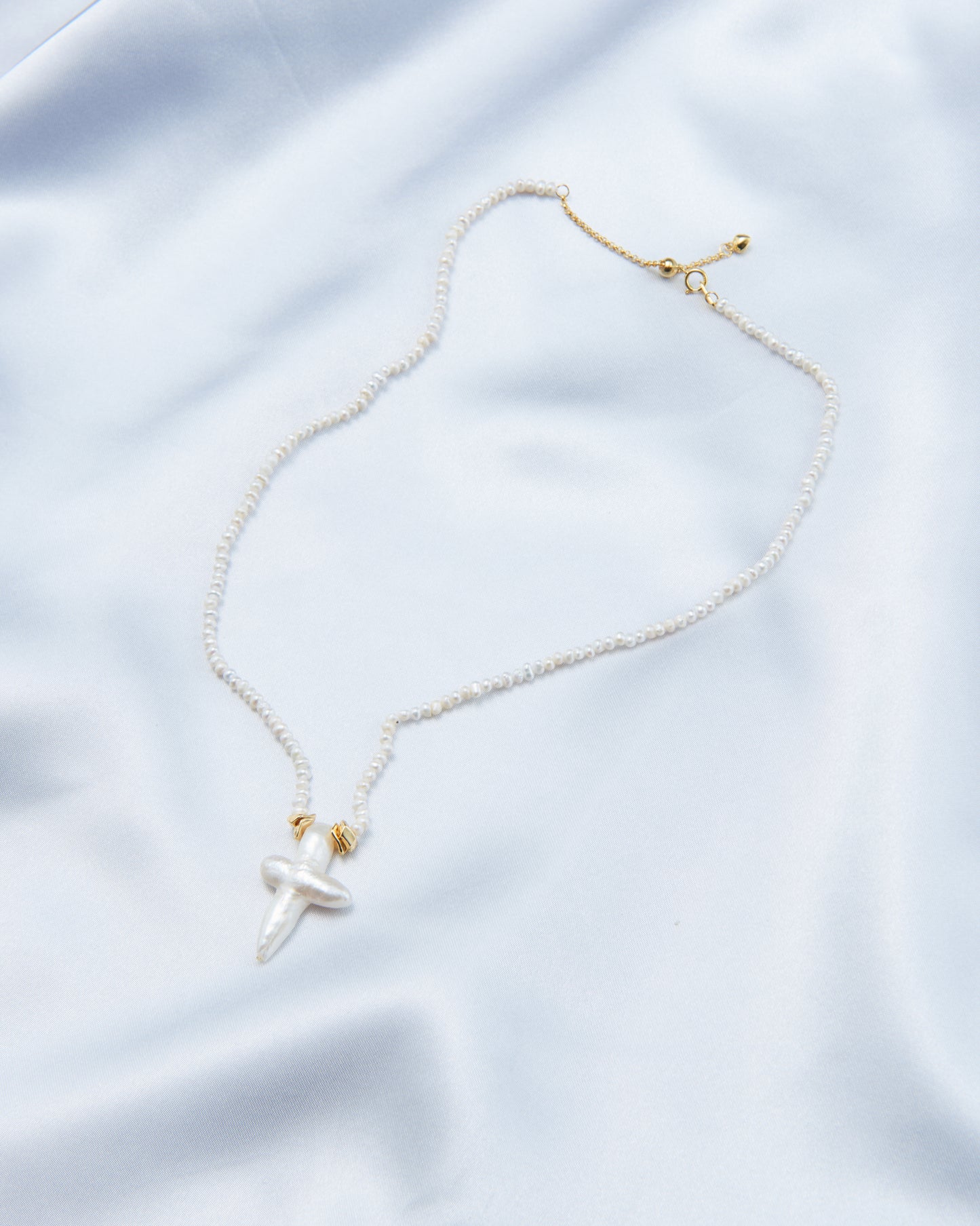 Cross Baroque full Pearl Necklace