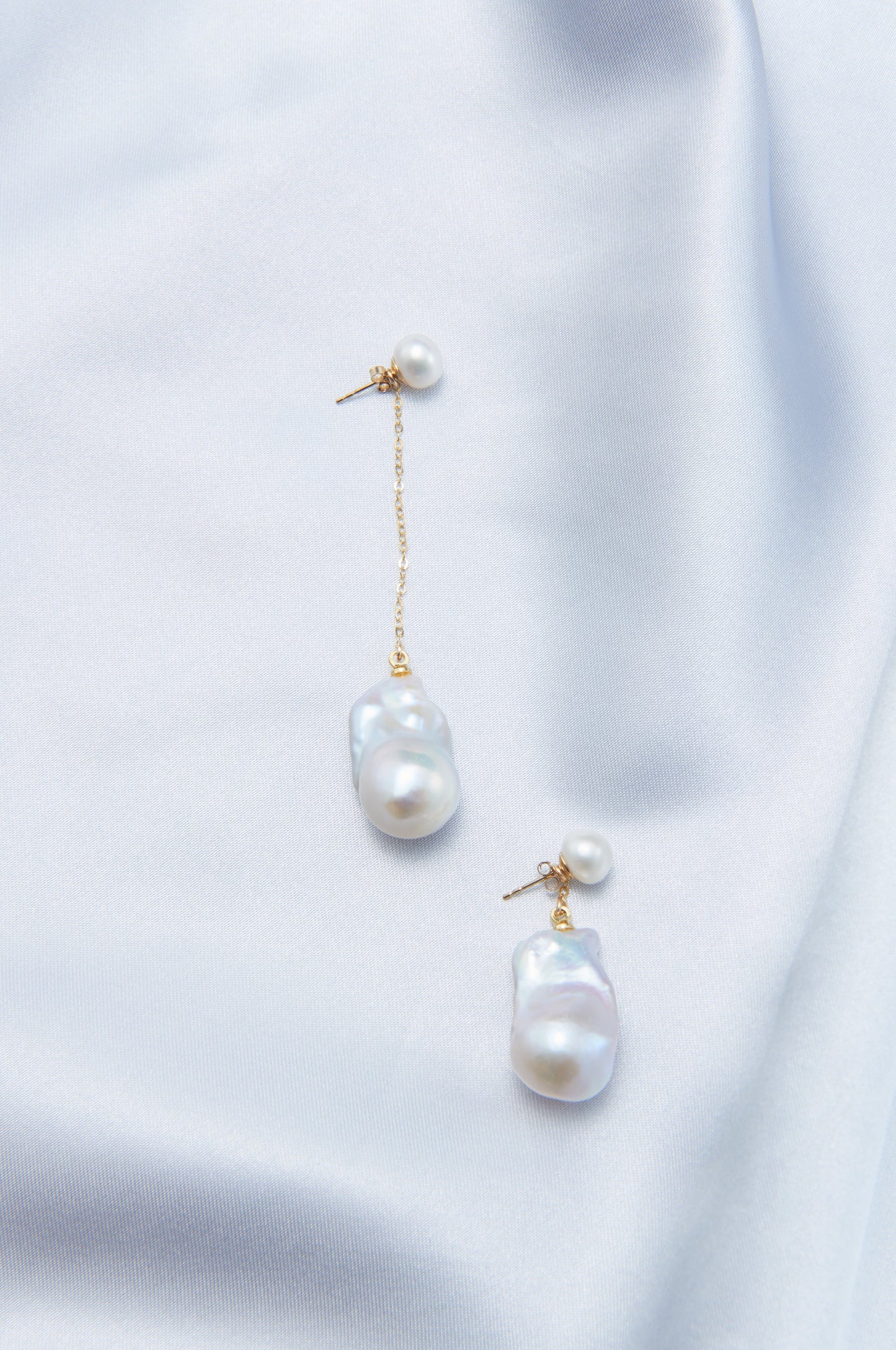 Baroque Pearl Long Short Earring