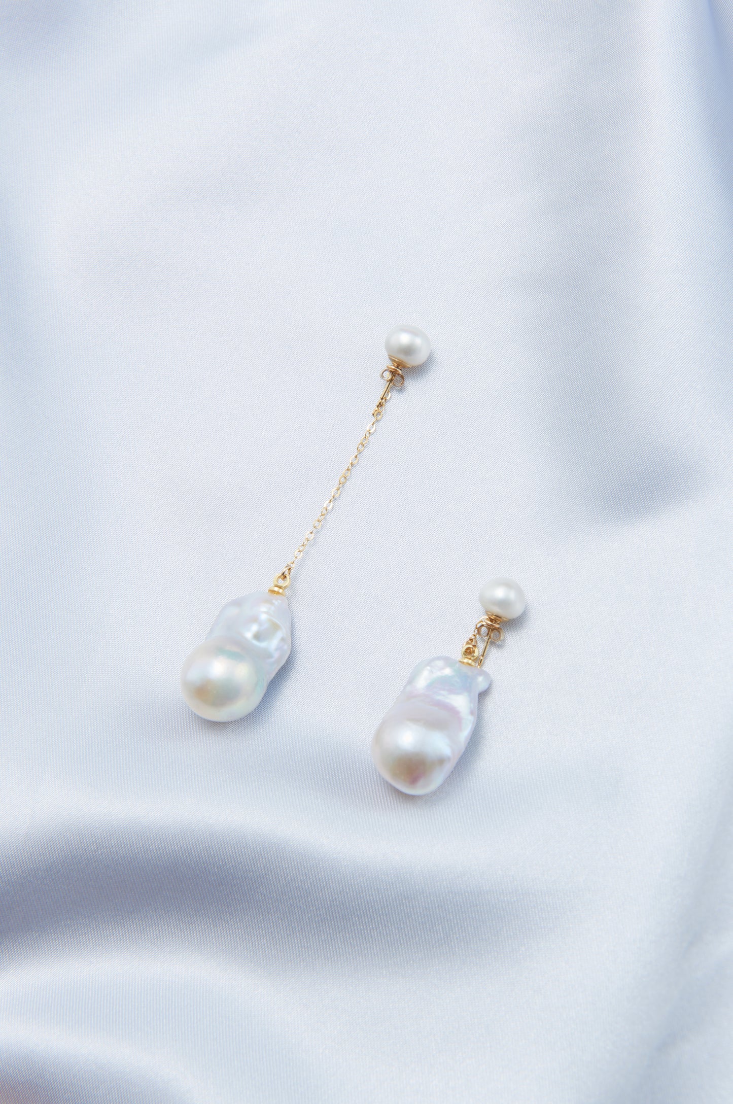 Baroque Pearl Long Short Earring