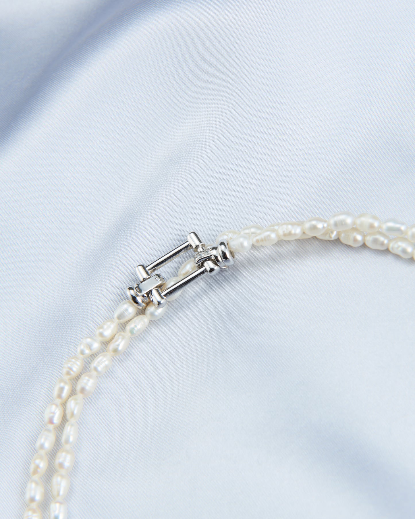 Double layer Big Bead Baroque Pearl Necklace