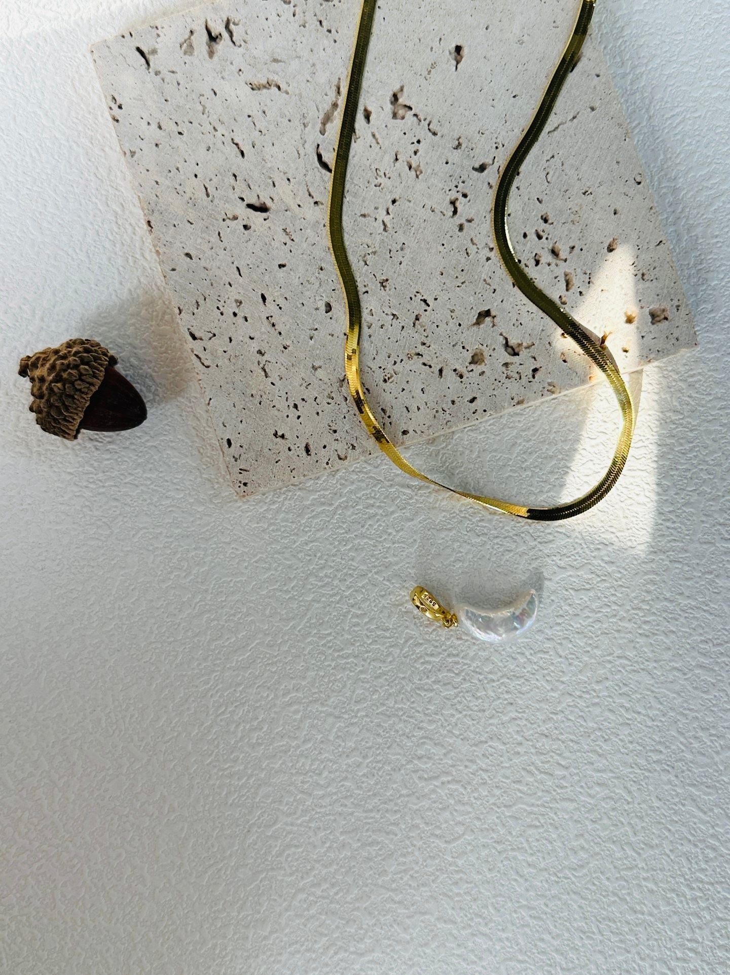 Moon Baroque Pearl Necklace