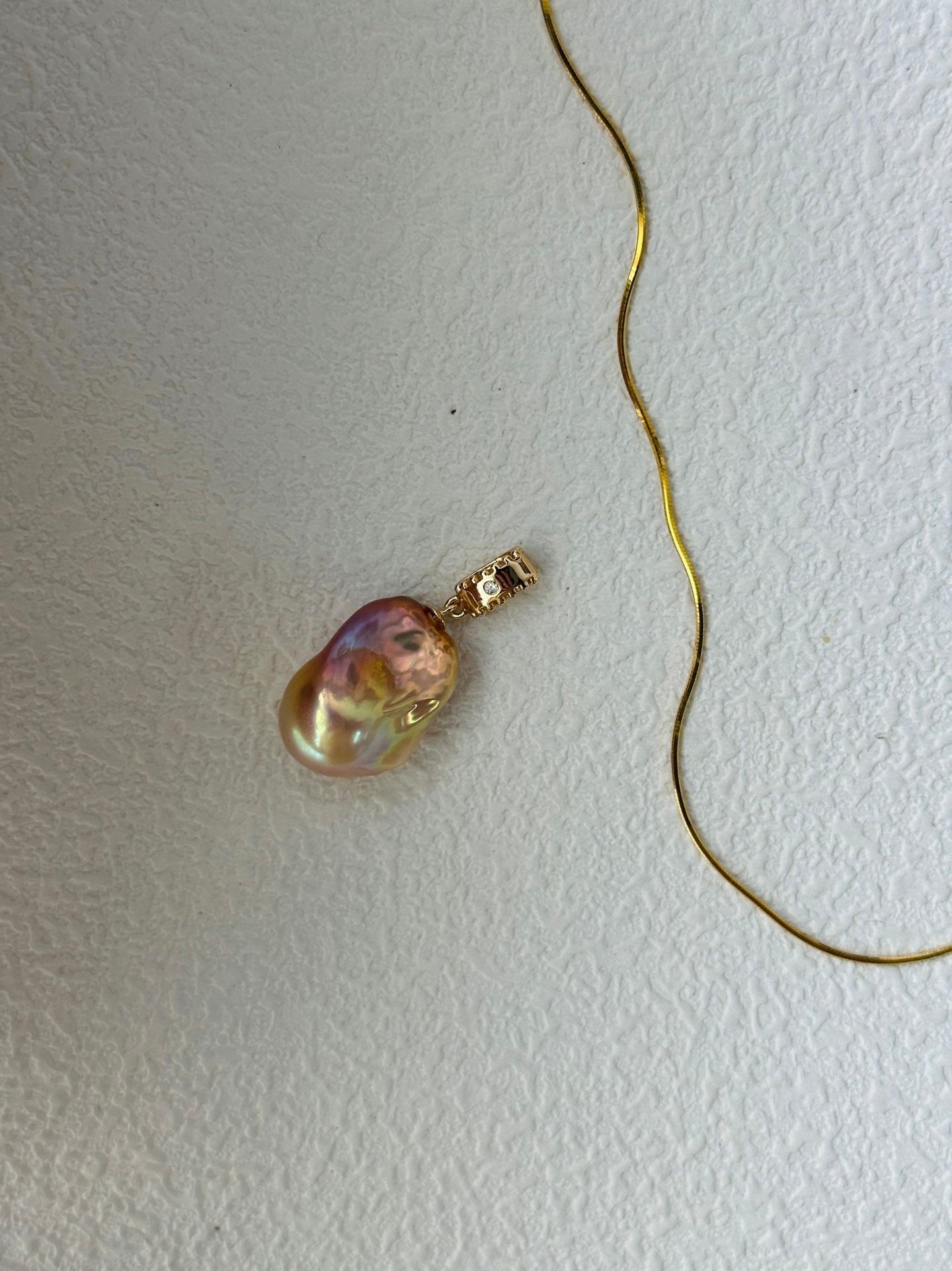 Pink Baroque Pearl Necklace