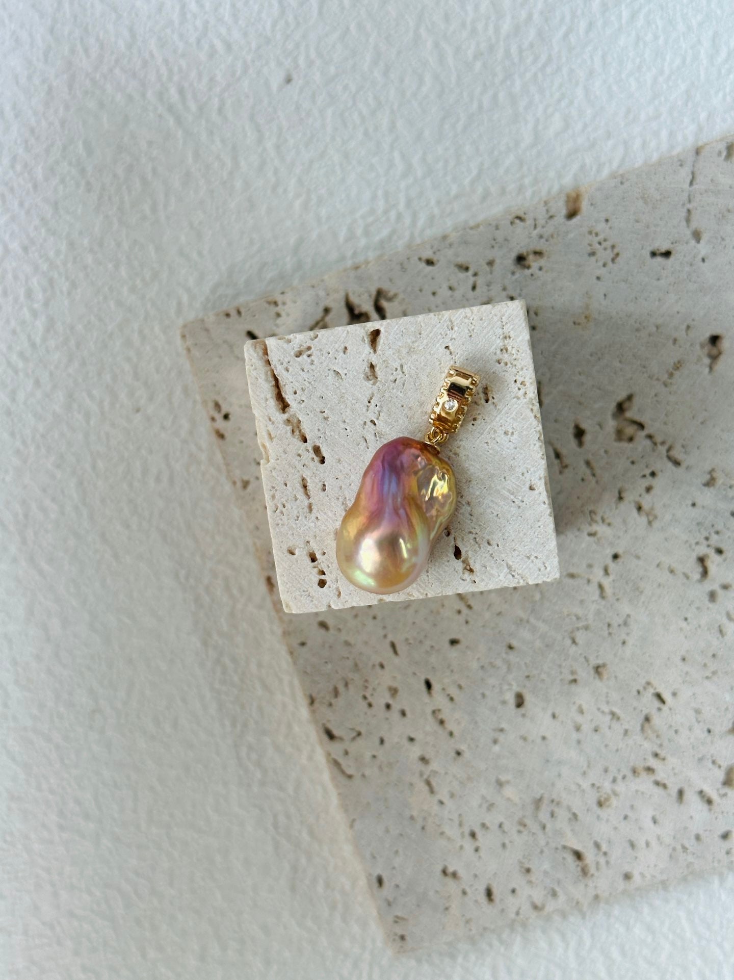 Pink Baroque Pearl Necklace