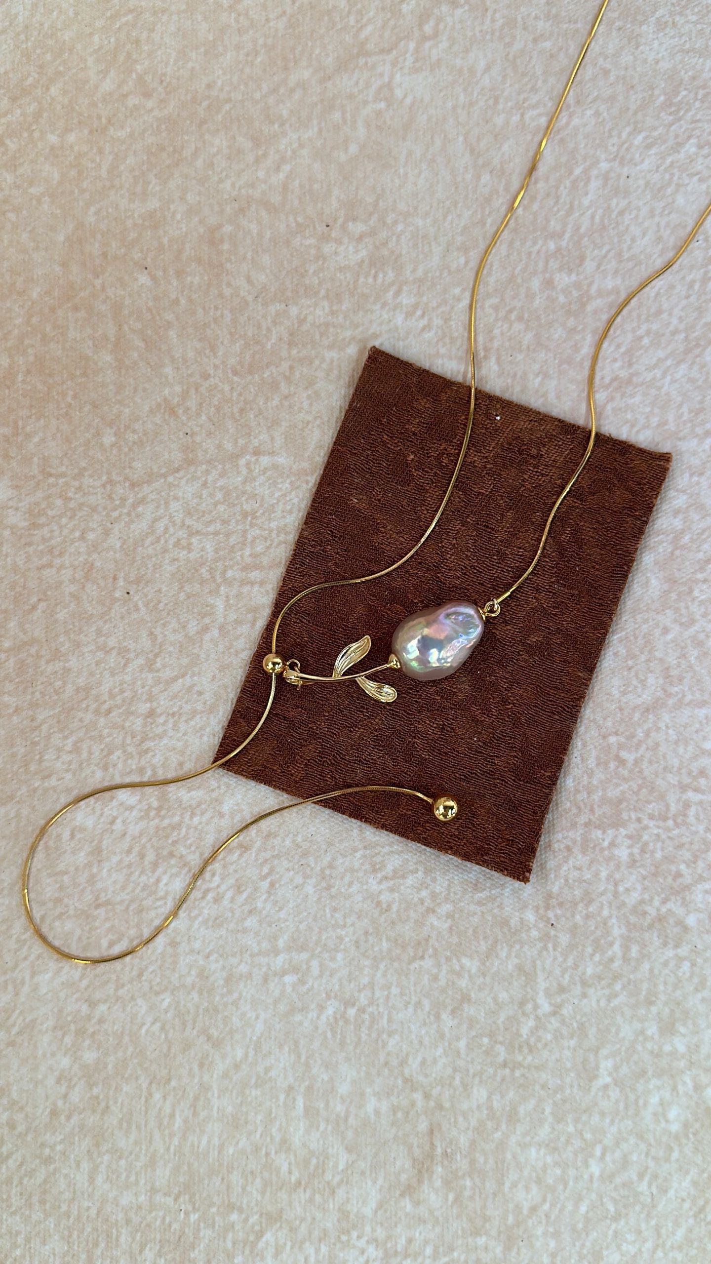 Pink Rose Baroque Pearl Necklace
