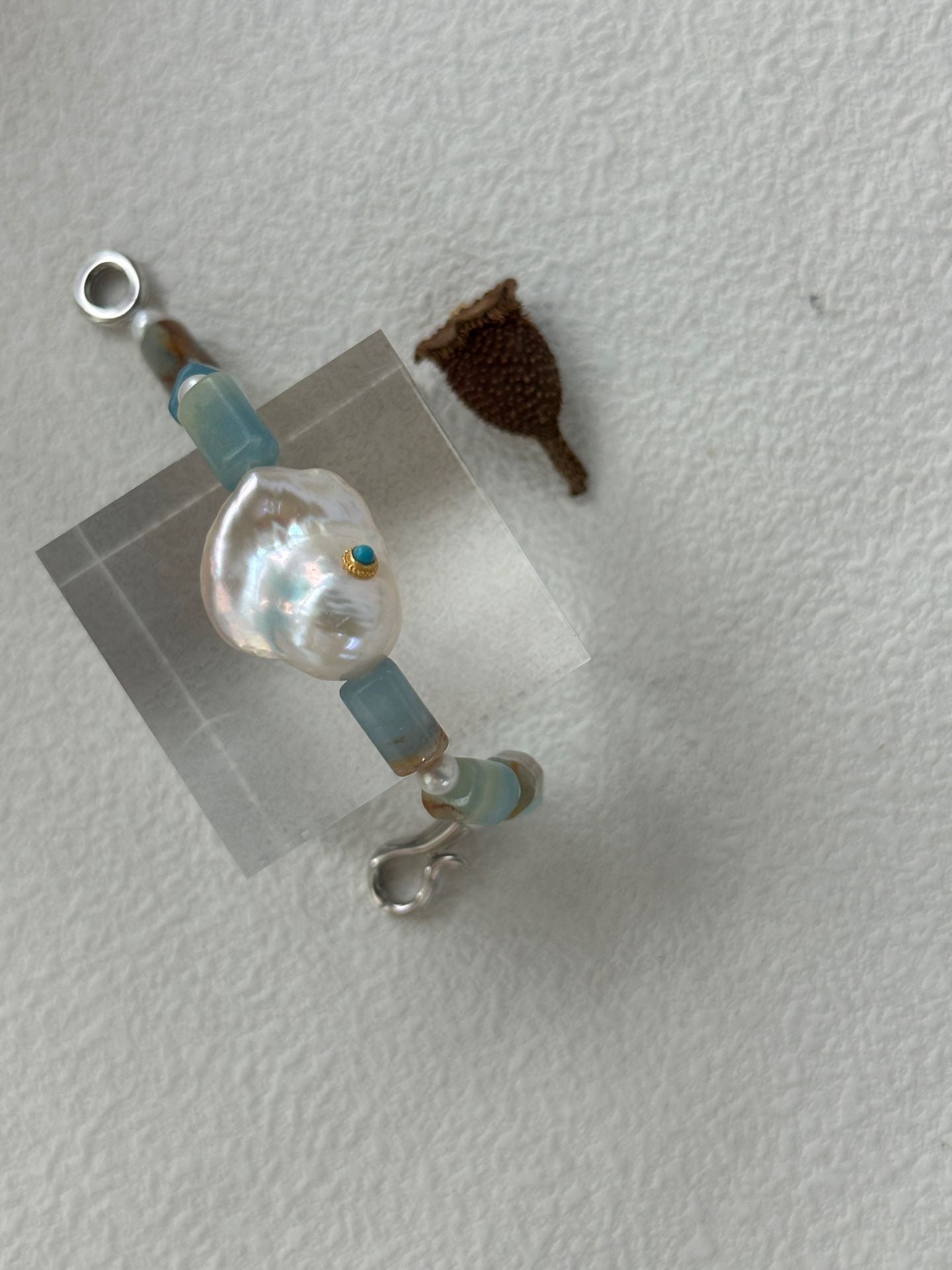Blue Turquoise Baroque Pearl Bracelet