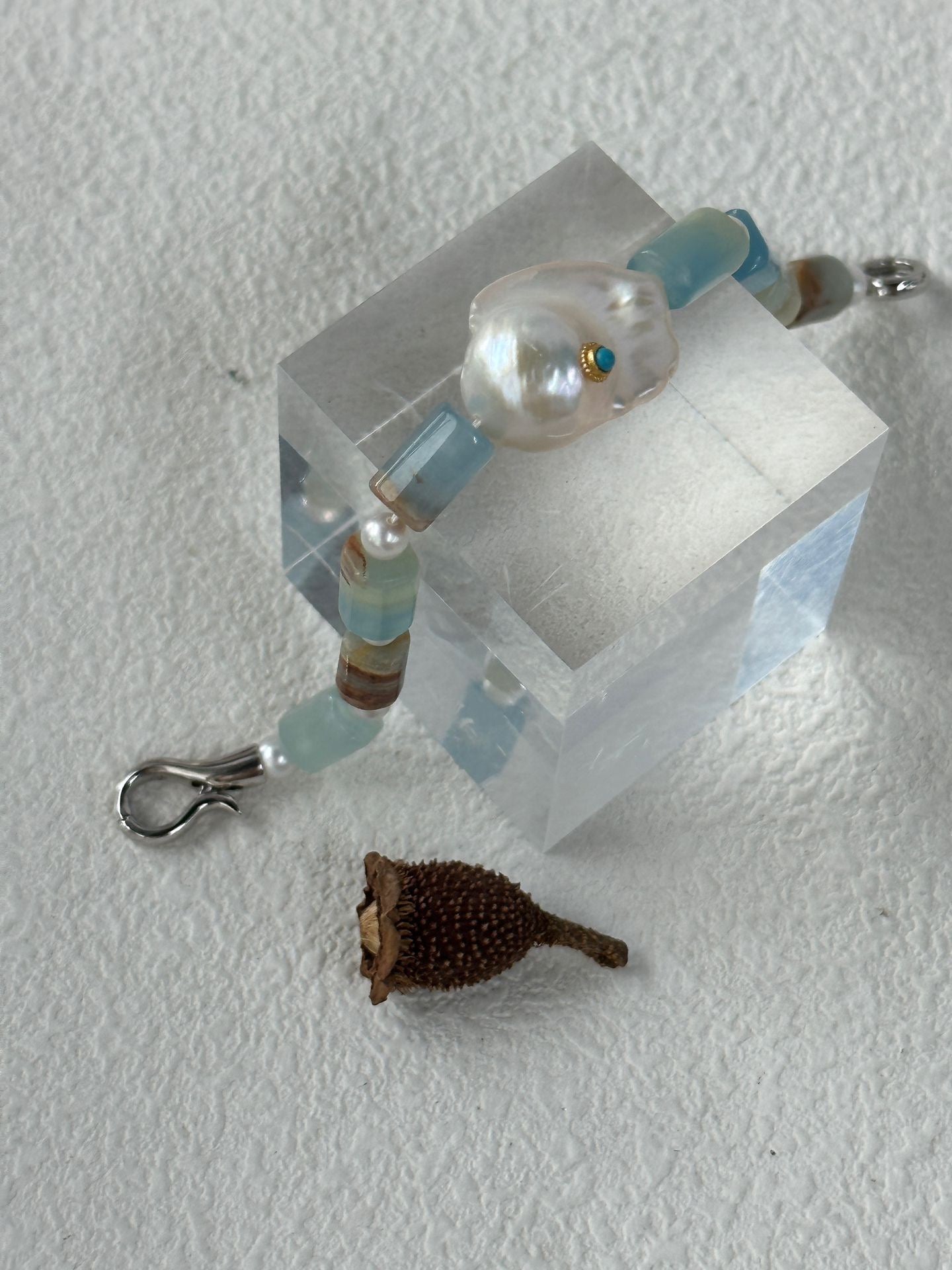 Blue Turquoise Baroque Pearl Bracelet