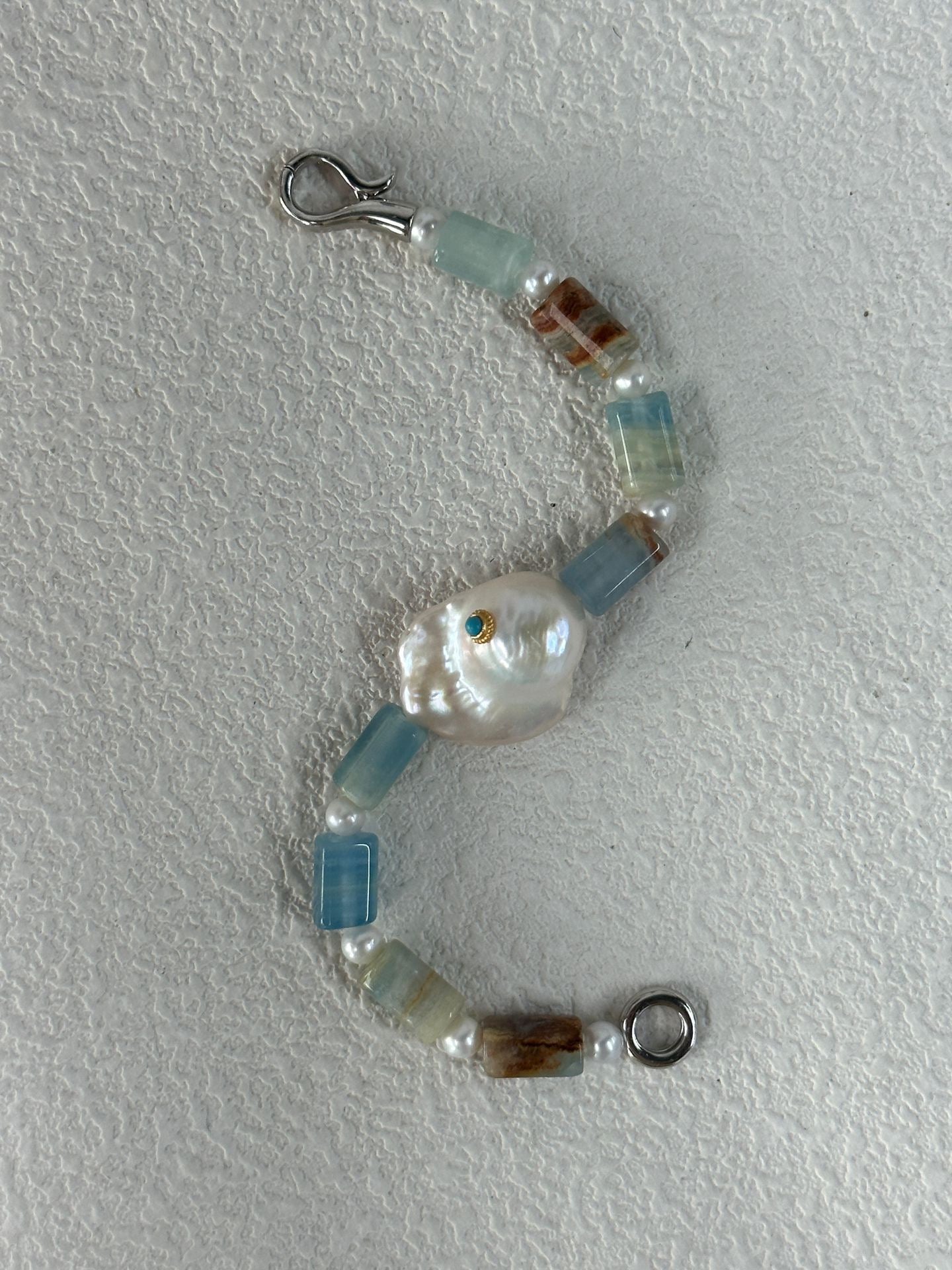 Blue Turquoise Baroque Pearl Bracelet