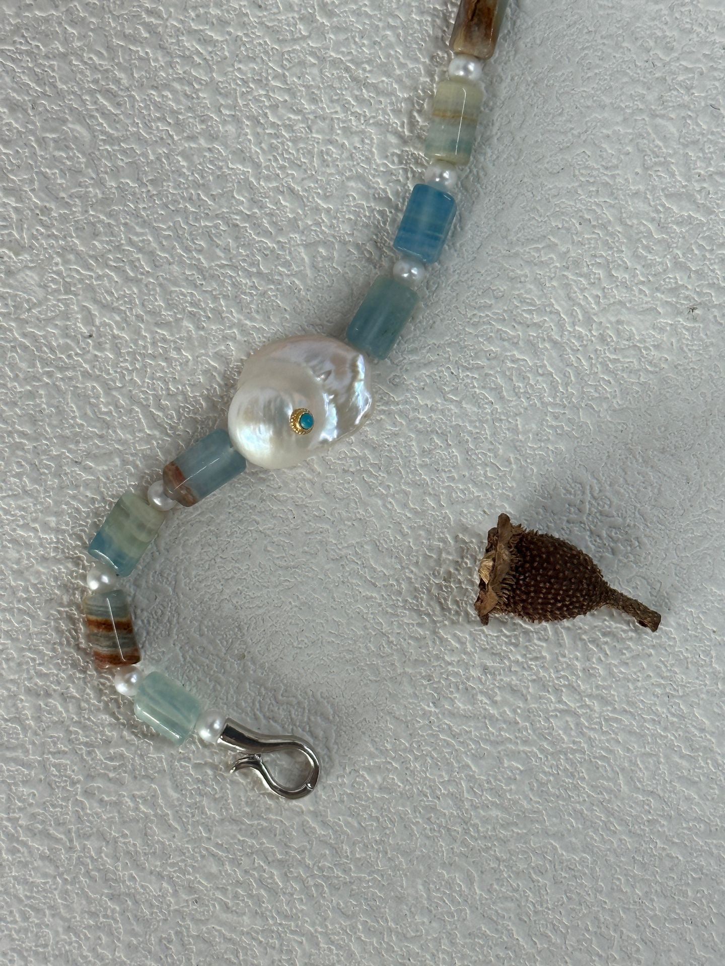 Blue Turquoise Baroque Pearl Bracelet
