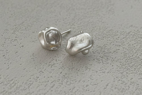 Blue Small Keshi Pearl Earrings