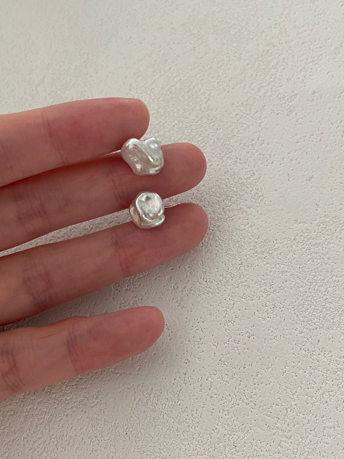 Blue Small Keshi Pearl Earrings